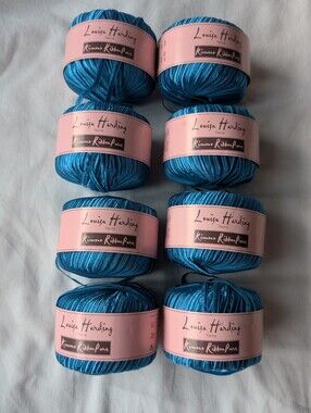 Louisa Harding Kimona Ribbon Pure Turquoise Blue Yarn - 8 Balls